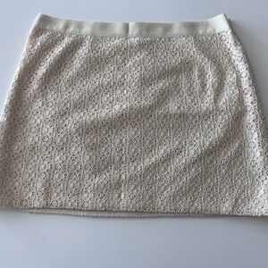 J. Crew Cream Lace Mini Skirt